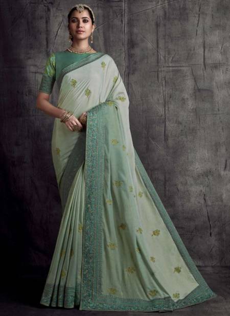 Sea Green Colour Heavy Wedding Wear Fancy New Designer Saree Collection 8303